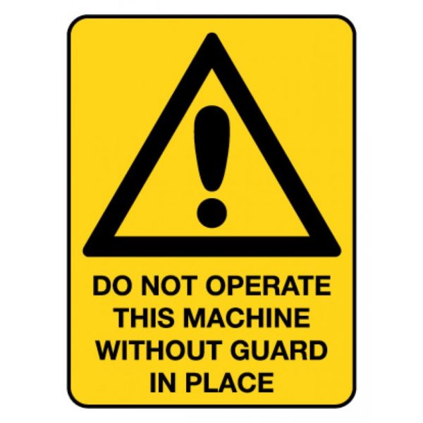 DO NOT OPERATE THIS MACHINE